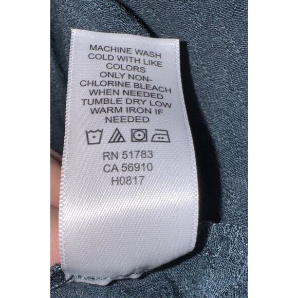 Whimsygoth Lace Green Gauze Velvet Trim Bell Sleeve Top Boho Hippie Size Small - Picture 10 of 10